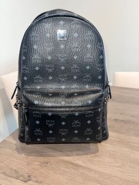 MCM Stark Side Studs Backpack In Visetos